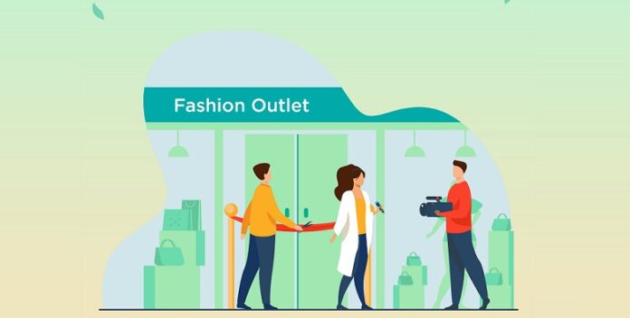 Fashion outlet opening illustration